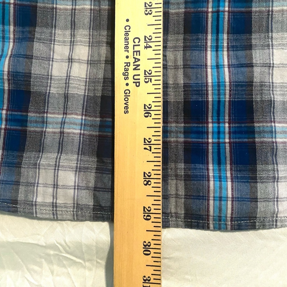 Men's Blue Plaid Shirt - Picture 5 of 6